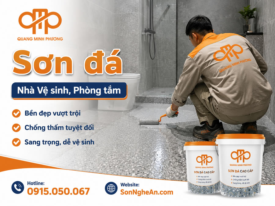 Sơn đá chống thấm nhà vệ sinh phòng tắm Vinh Nghệ An